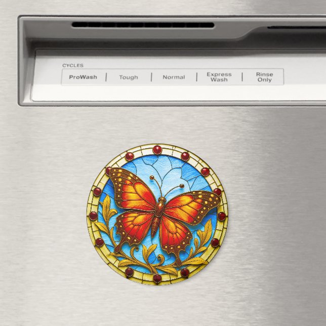Buntglasfenster Schmetterling Magnet (In Situ (Geschirrspüler))