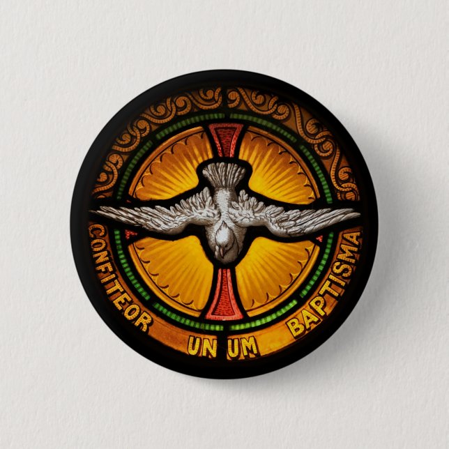 Buntglastaube Button (Vorderseite)