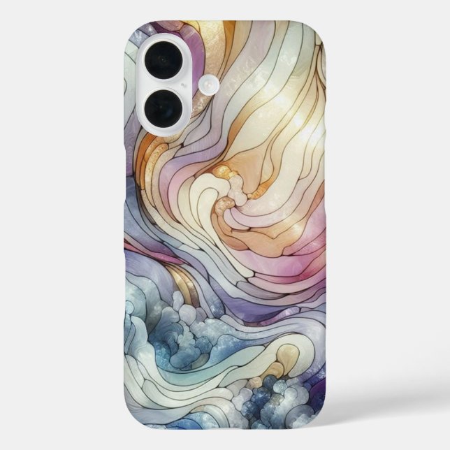 Buntglaswelle Case-Mate iPhone Hülle (Rückseite)