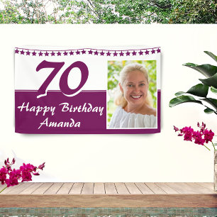 Bunting Stars Foto 70. Geburtstagsparty Banner