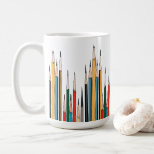 Buntstift Bunter Bleistift Kaffeetasse