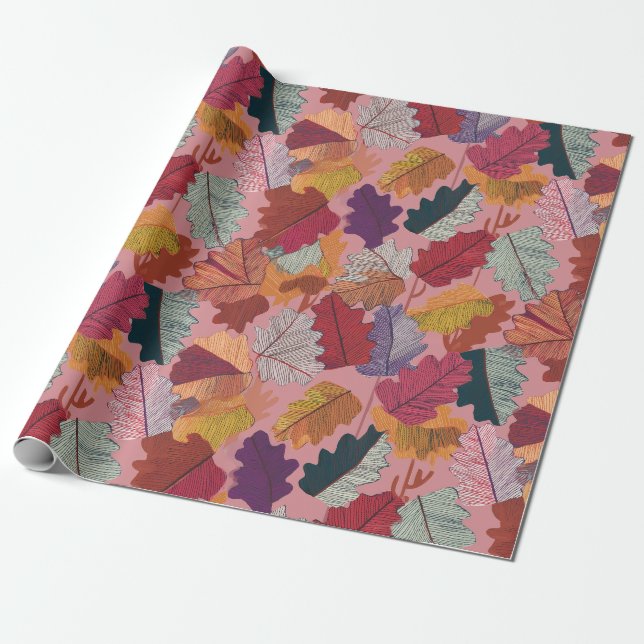 Buntstift Herbstlaub-Wrap-Papier Geschenkpapier (Ungerollt)