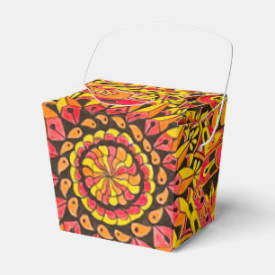 Buntstift Orange Handgezeichnetes Mandala Geschenkschachtel