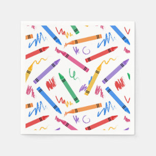 Buntstift-Papier-Servietten, Kinder Kunst-Partybed Serviette