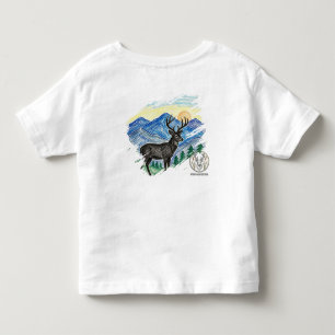 Buntstift-Stil-Bockhirsch-Kunst Kleinkind T-shirt