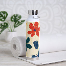 Buntstift- und Schmetterlingsblumen Trinkflasche