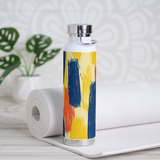 Buntstift- und Schmetterlingsblumen Trinkflasche (Yoga)