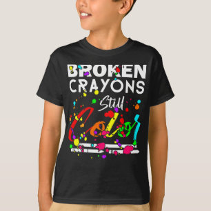 Buntstifte färben immer noch süße mentale Gesundhe T-Shirt