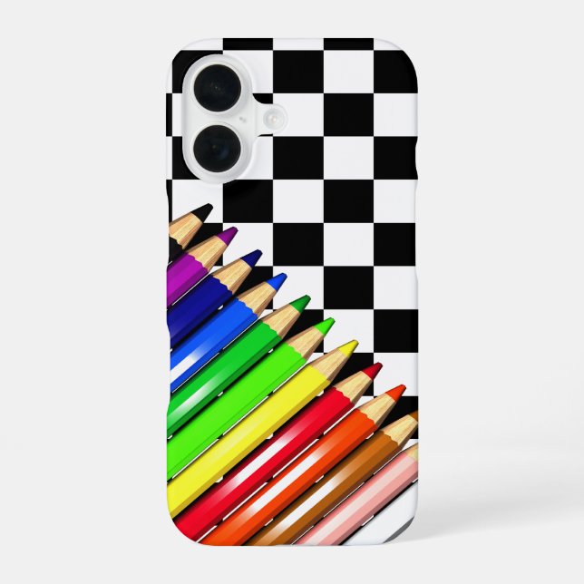 Buntstifte iPhone 16 Hülle (Rückseite)
