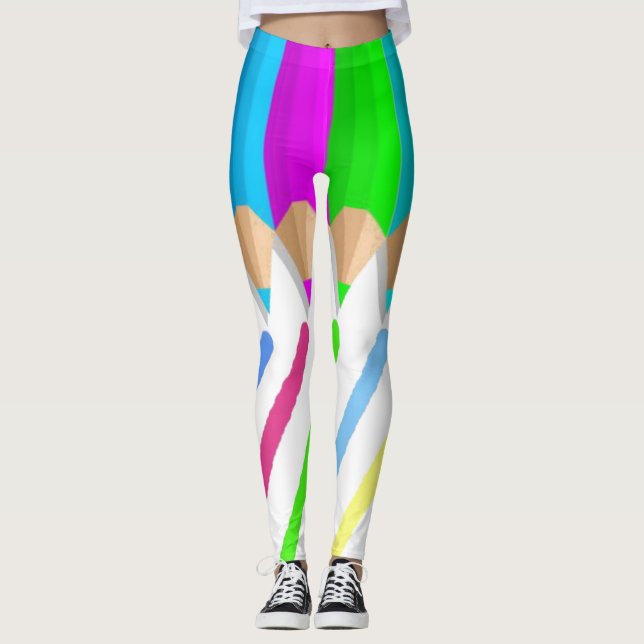 Buntstifte Leggings (Vorderseite)