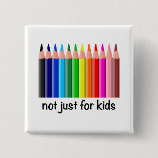 Buntstifte nicht nur für Kinder Design Button