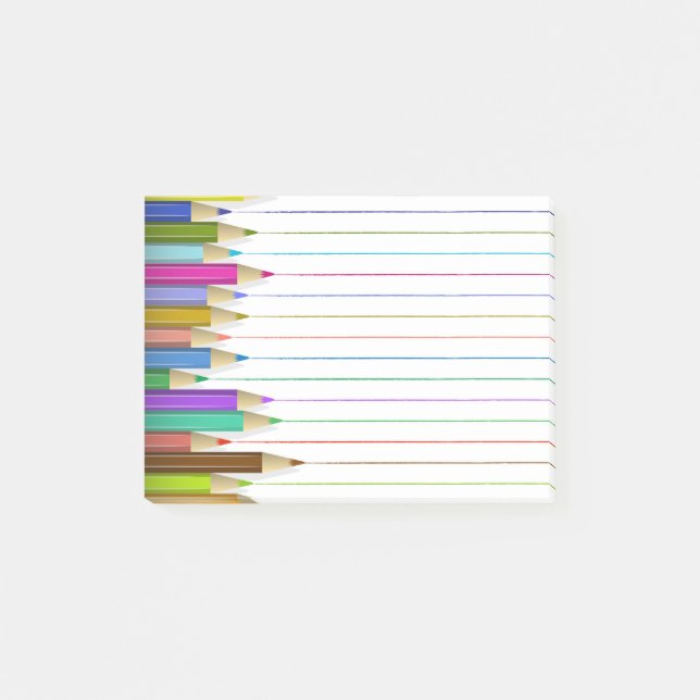Buntstifte Post It Back To School Custom Post-it Klebezettel (Vorderseite)