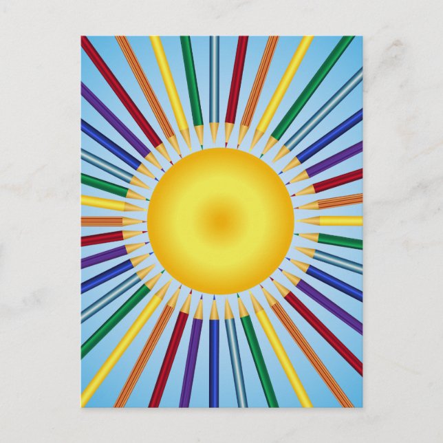 Buntstifte Postkarte (Vorderseite)