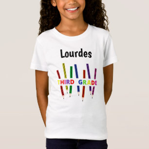 Buntstifte T-Shirt für Mädchen der 3. Klasse