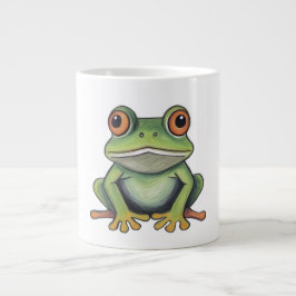 Buntstiftzeichnung Frosch Jumbo-Tasse