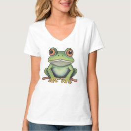 Buntstiftzeichnung Frosch T-Shirt