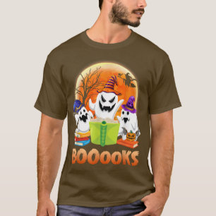 Buoks Ghost Funny Halloween Lehrerbuchbibliothek T-Shirt