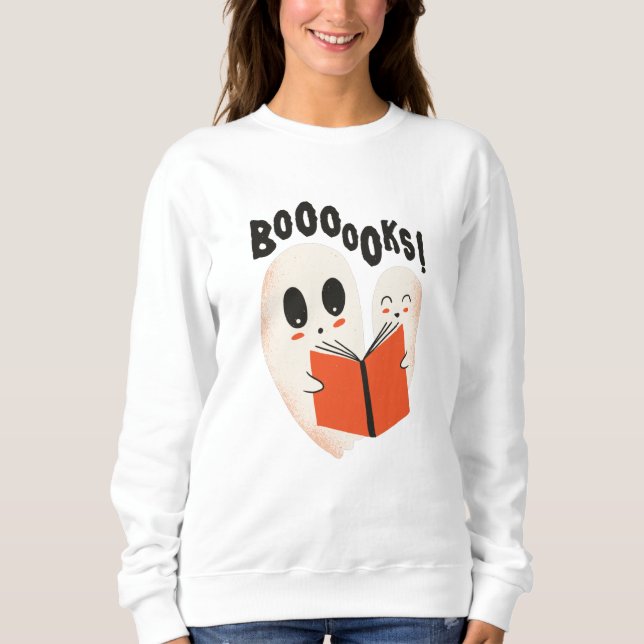 Buoks Halloween Ghosts Book Sweatshirt (Vorderseite)