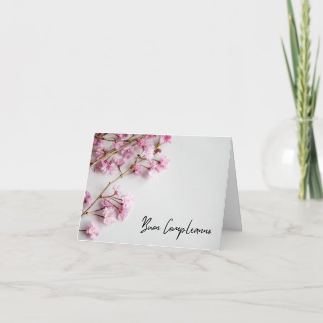 Buon companno, italienischer Glückwunsch zum Gebur Karte (Vorderseite)