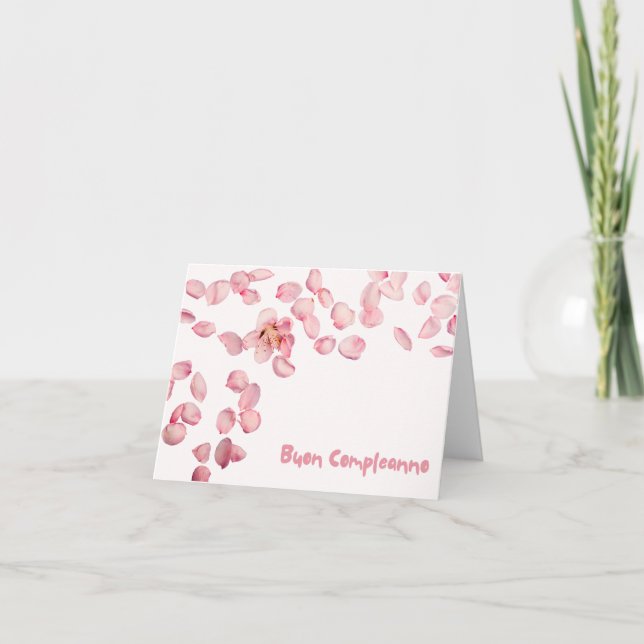 Buon companno, italienischer Glückwunsch zum Gebur Karte (Vorderseite)