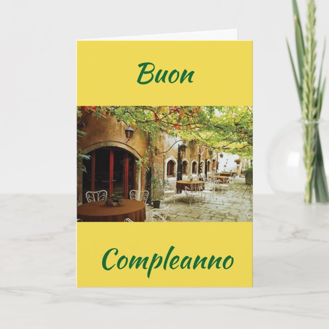 "BUON COMPLEANNO" *****ITALIEN**** GEBURTSTAG KARTE (Vorderseite)