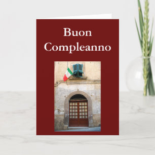 "BUON COMPLEANNO" ITALIENISCHER GEBURTSTAG KARTE