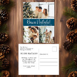 Buon Natale 3 Foto Feiertagspostkarte<br><div class="desc">Diese fabelhafte 3-Foto-Urlaubspostkarte mit "Buon Natale!" in einem modernen Script-Schriftart und Ihr Familienname und Jahr in einem sauberen,  klassischen Schriftart,  beide in Weiß auf aquamarin,  ist ideal für den Versand an Ihre Familie und Freunde. Jeder wird Liebe bekommen neue Fotos Ihrer Familie! Die Urlaubsnachricht ist anpassbar.</div>