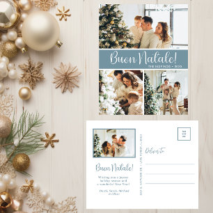 Buon Natale 4 Foto Feiertagspostkarte