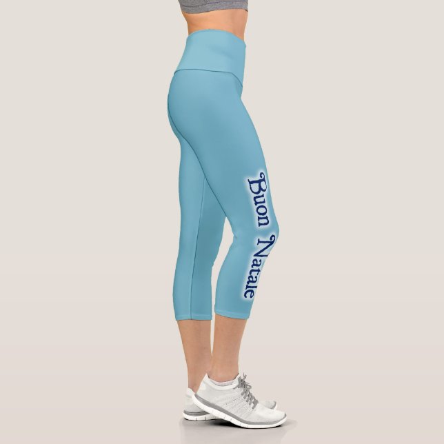 Buon Natale auf Eis Capri Leggings (Rechts)