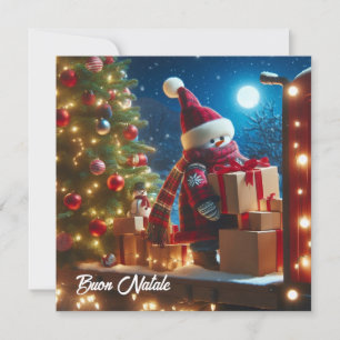 Buon Natale Baum Transporter Spenden Feiertagskarte