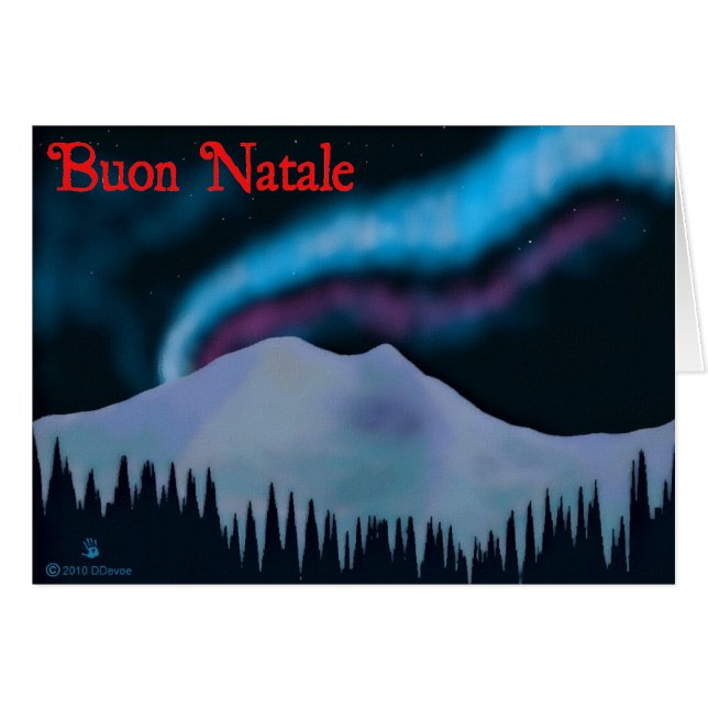Buon Natale - Blue Aurora (Vorderseite (Horizontal))