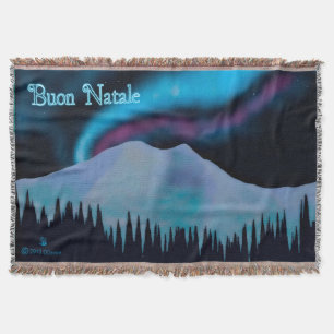 Buon Natale - Blue Aurora Decke