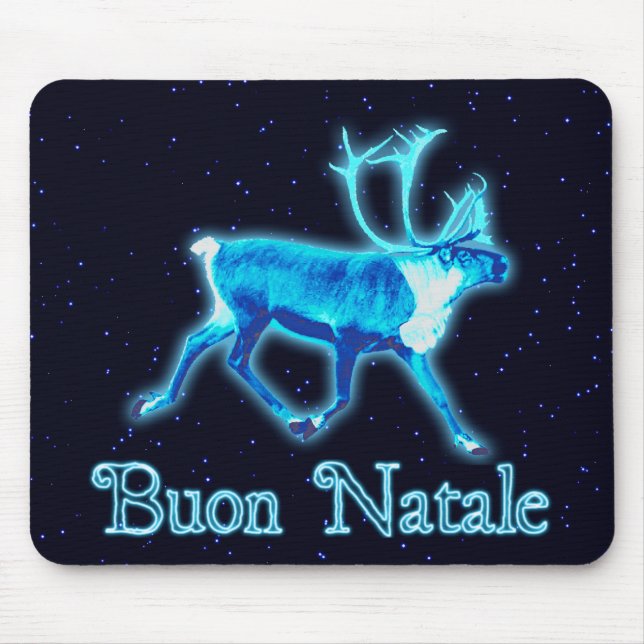 Buon Natale - Blue Caribbean (Reindeer) Mousepad (Vorne)