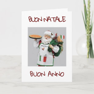 BUON NATALE / BUON ANNO ITALIAN SANTA FEIERTAGSKARTE