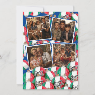 Buon Natale Christmas Greeting Royal Blue Einladung