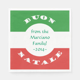 Buon Natale Christmas Party Italienische Flagge un Serviette