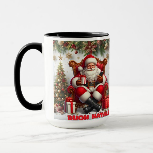 Buon Natale Christmas Santa Classic Tasse (Links)