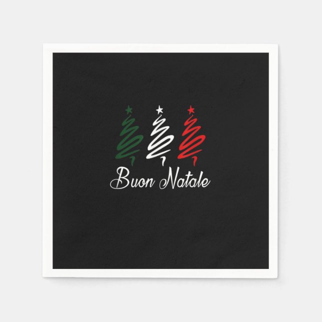 Buon Natale Christmas T Shirt Serviette (Vorderseite)