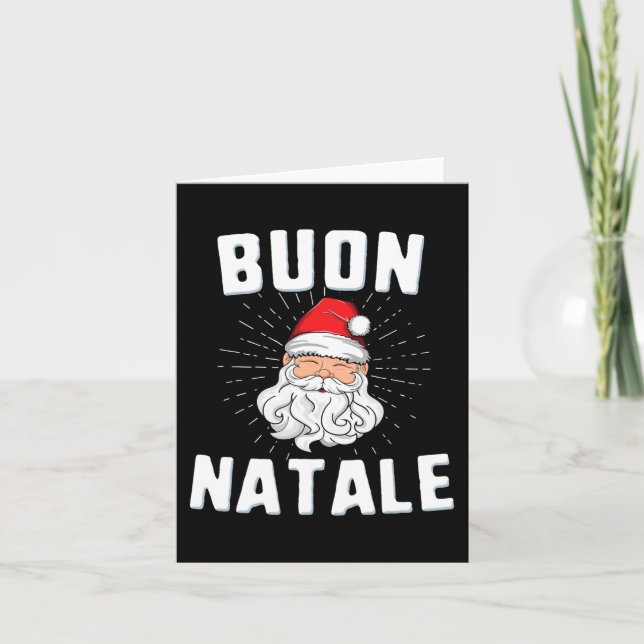 Buon natale christmasitaly italian santa babbo karte (Vorderseite)