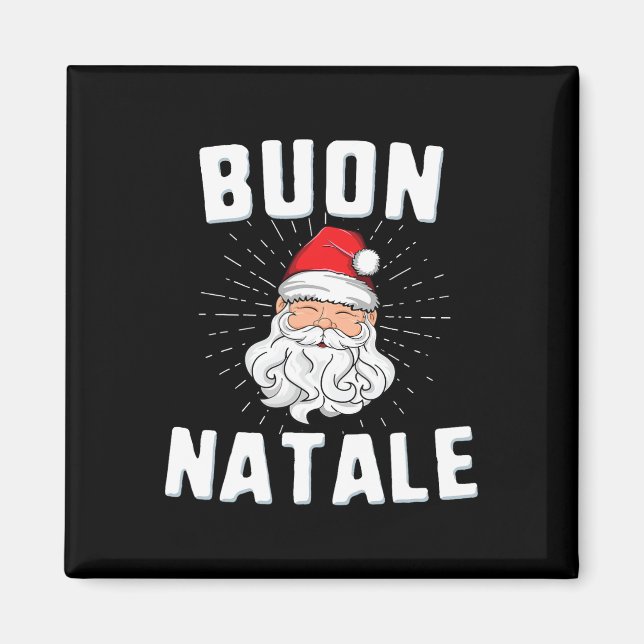 Buon natale christmasitaly italian santa babbo magnet (Vorne)