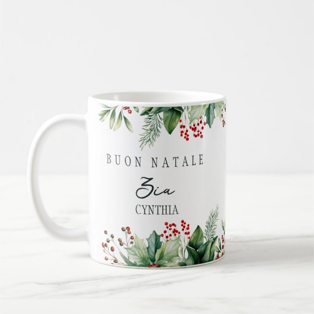 Buon Natale Custom Tante Zia Kaffeetasse (Links)