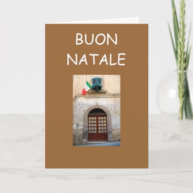 BUON NATALE FEIERTAGSKARTE (Vorderseite)