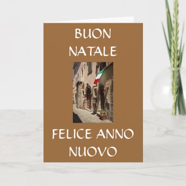 BUON NATALE, FELICE ANNO NUOVO FEIERTAGSKARTE (Vorderseite)