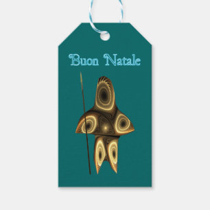 Buon Natale - Fraktal Inuit Hunter Geschenkanhänger