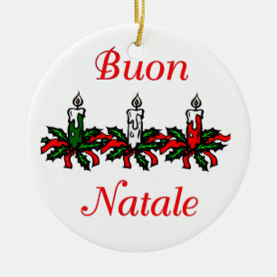 Buon Natale - frohe Weihnacht-Verzierung Keramik Ornament