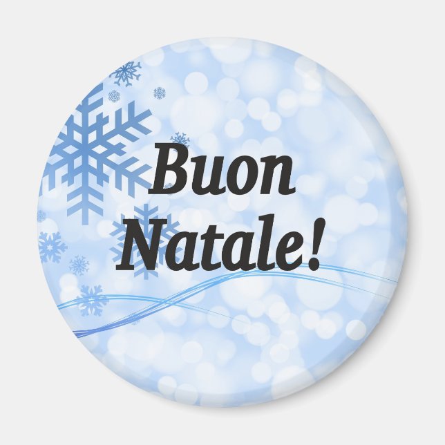 Buon Natale! Frohe Weihnachten im italienischen bf Magnet (Vorne)