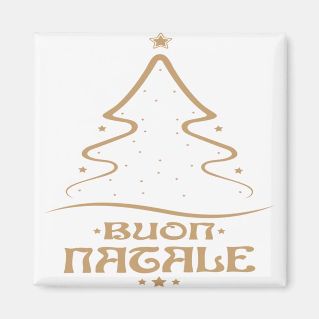 Buon natale fröhliche Weihnachtsfeiertage Italieni Magnet (Vorne)