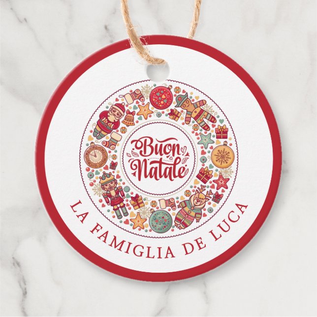 Buon Natale Geschenkanhänger (Vorderseite)