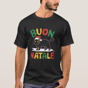 Buon Natale Havana Brown Katze Weihnachten Italien T-Shirt