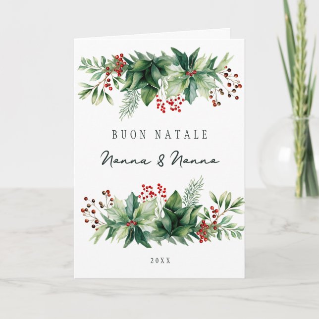 Buon Natale Holiday Karte (Vorderseite)
